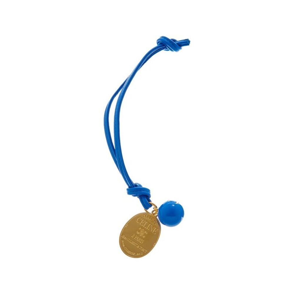 Celine Maison Celine Medallion Leather Charm, Blue